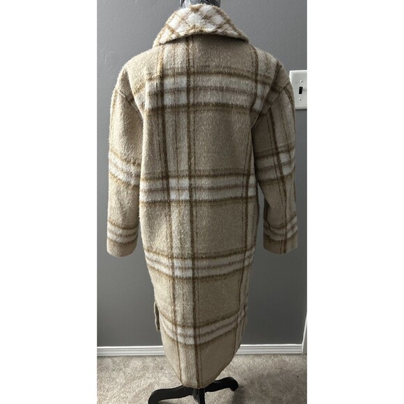 Old Navy Brown Plaid Wool Blend Shacket Womens XS Button Down Shirt Jacket - Picture 3 of 5